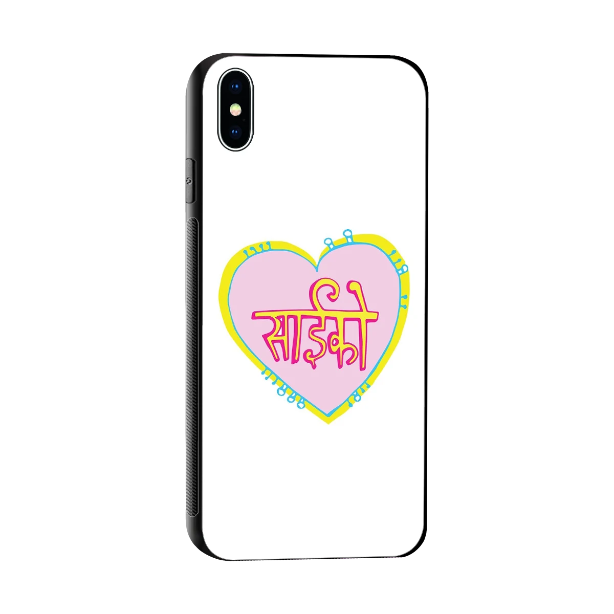 Psycho sleek iphone xs max cover with tempered glass back and TPU edges