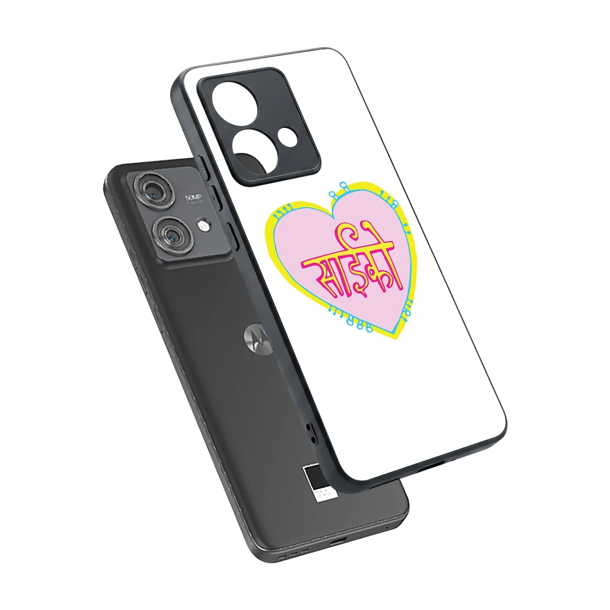 Psycho sleek motorola edge 40 neo 5g cover with tempered glass back and TPU edges