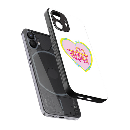 Psycho sleek nothing phone 2 cover with tempered glass back and TPU edges