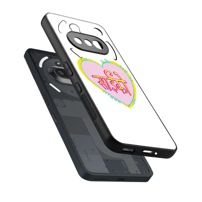 Psycho sleek nothing phone 3a cover with tempered glass back and TPU edges