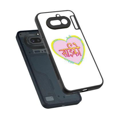 Psycho sleek nothing phone 4a cover with tempered glass back and TPU edges