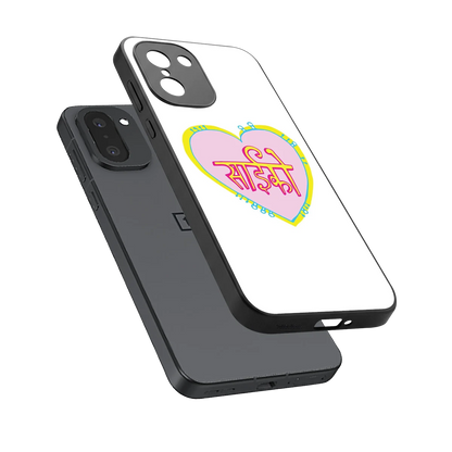 Psycho sleek oneplus 15r cover with tempered glass back and TPU edges