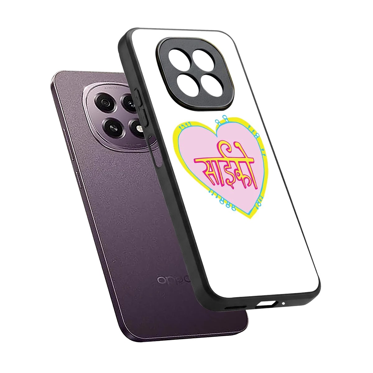 Psycho sleek oppo f29 5g cover with tempered glass back and TPU edges