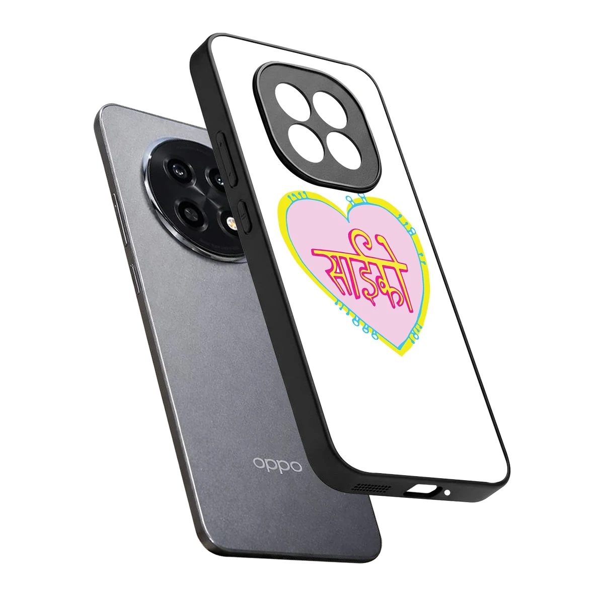 Psycho sleek oppo f29 pro 5g cover with tempered glass back and TPU edges