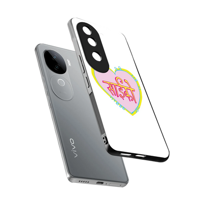 Psycho sleek vivo v40e cover with tempered glass back and TPU edges