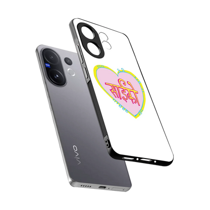 Psycho sleek vivo v60 cover with tempered glass back and TPU edges