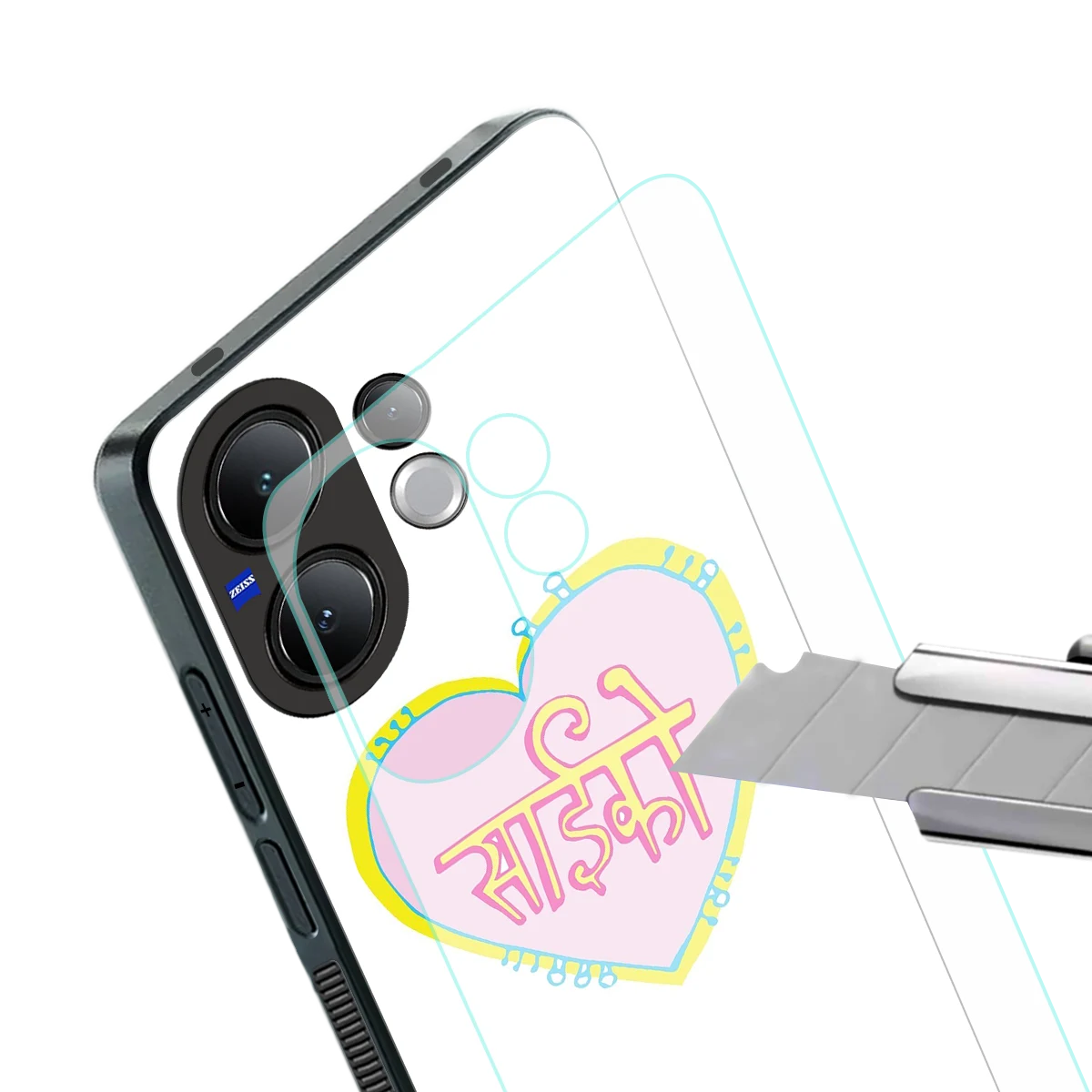 Psycho stylish phone case for vivo v60 | glossy glass and slim fit