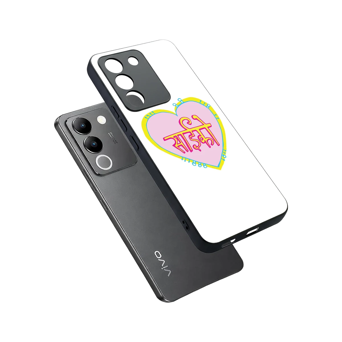 Psycho sleek vivo y200 5g cover with tempered glass back and TPU edges