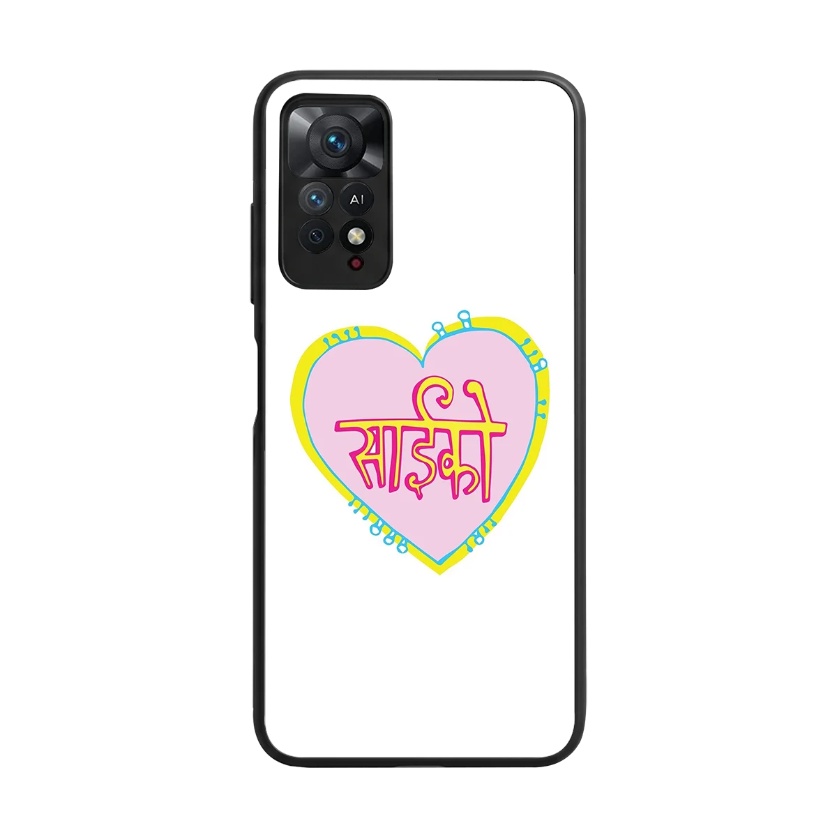 Psycho back phone cover | glass case for redmi note 11 pro