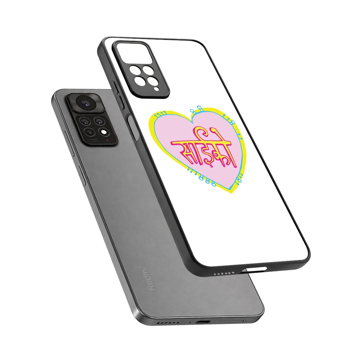 Psycho sleek redmi note 11 pro cover with tempered glass back and TPU edges