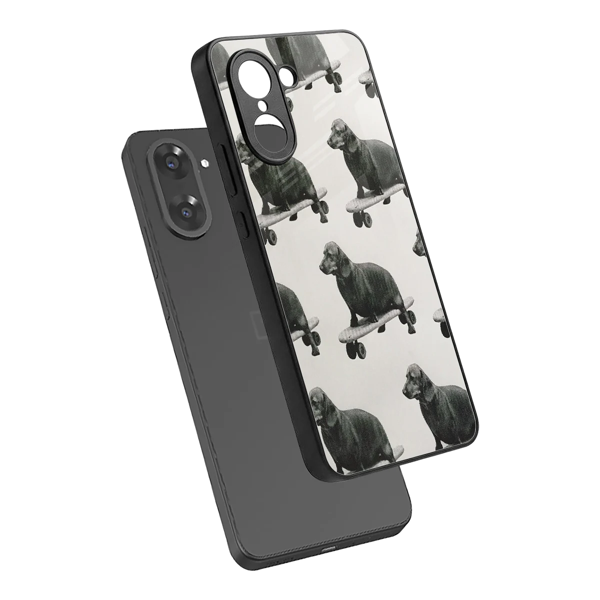 Pup Skater sleek oneplus nord ce5 5g cover with tempered glass back and TPU edges