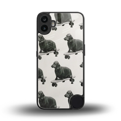 Pup Skater back phone cover | glass case for cmf nothing phone 1