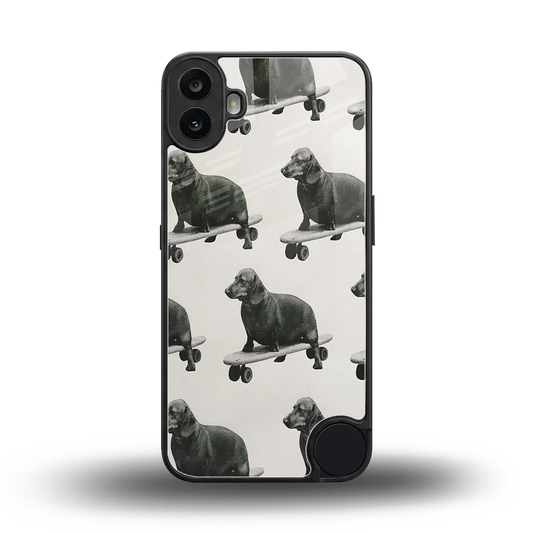 Pup Skater back phone cover | glass case for cmf nothing phone 1