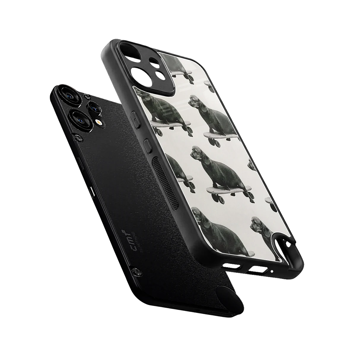 Pup Skater sleek cmf nothing phone 2 pro cover with tempered glass back and TPU edges