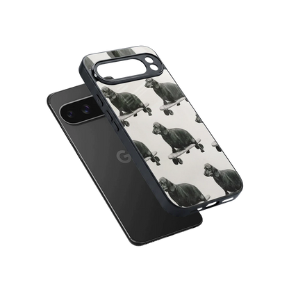 Pup Skater sleek google pixel 10 pro xl cover with tempered glass back and TPU edges