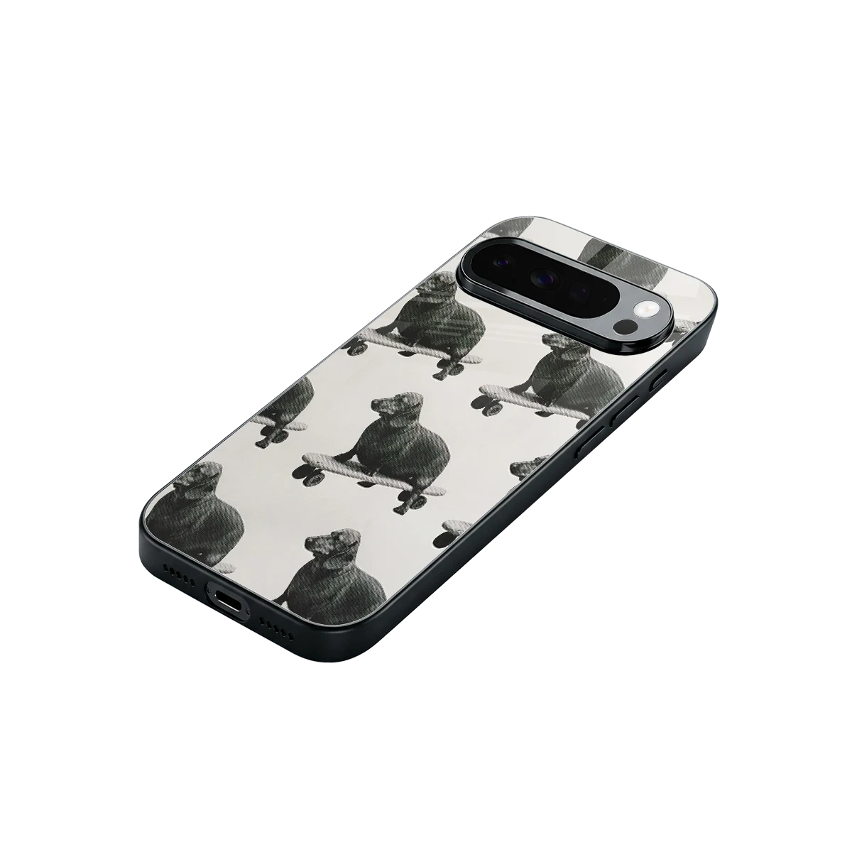 Pup Skater stylish phone case for google pixel 10 pro xl | glossy glass and slim fit