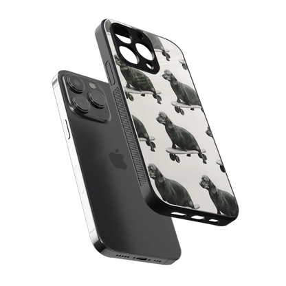 Pup Skater sleek iphone 12 pro max cover with tempered glass back and TPU edges