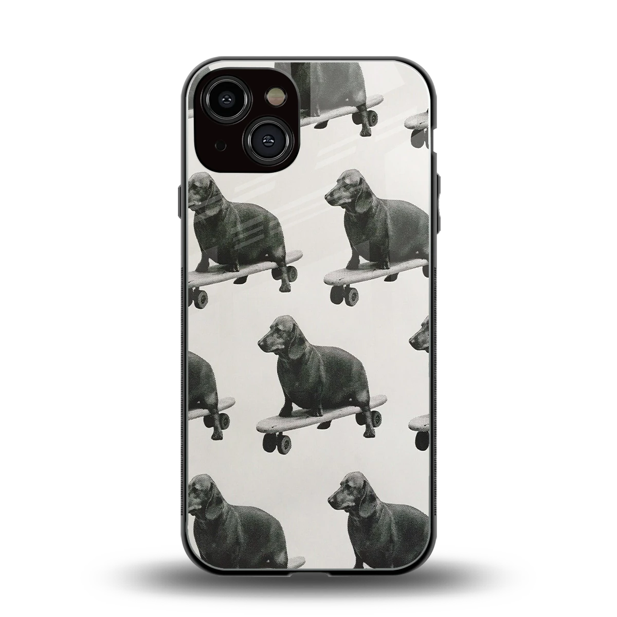 Pup Skater back phone cover | glass case for iphone 14