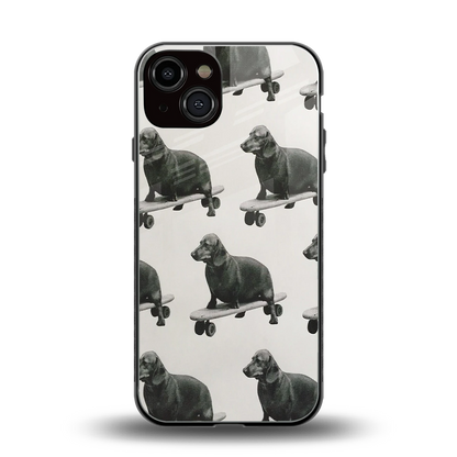 Pup Skater back phone cover | glass case for iphone 14