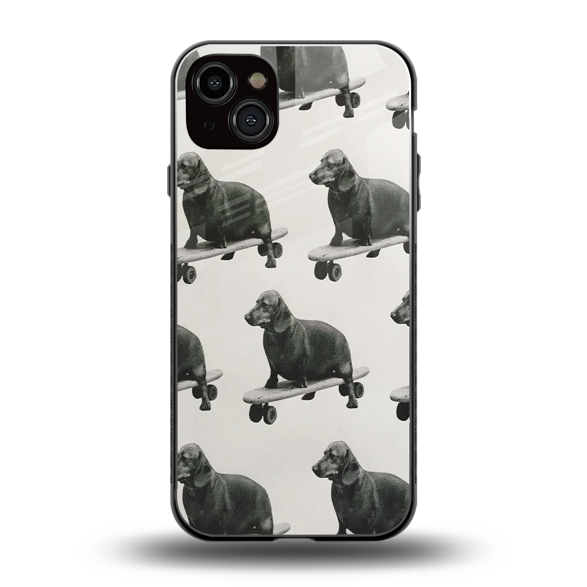 Pup Skater back phone cover | glass case for iphone 14 plus