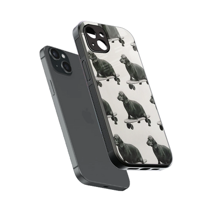Pup Skater sleek iphone 14 plus cover with tempered glass back and TPU edges