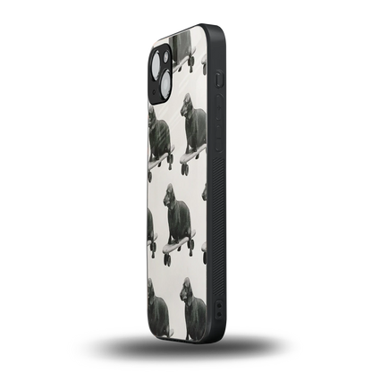 Pup Skater iphone 14 plus mobile cover | shockproof glass phone case