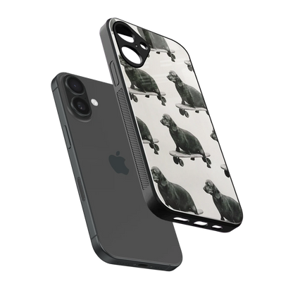 Pup Skater sleek iphone 16 plus cover with tempered glass back and TPU edges