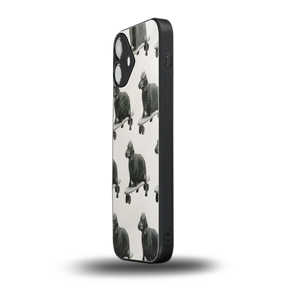 Pup Skater iphone 16 plus mobile cover | shockproof glass phone case