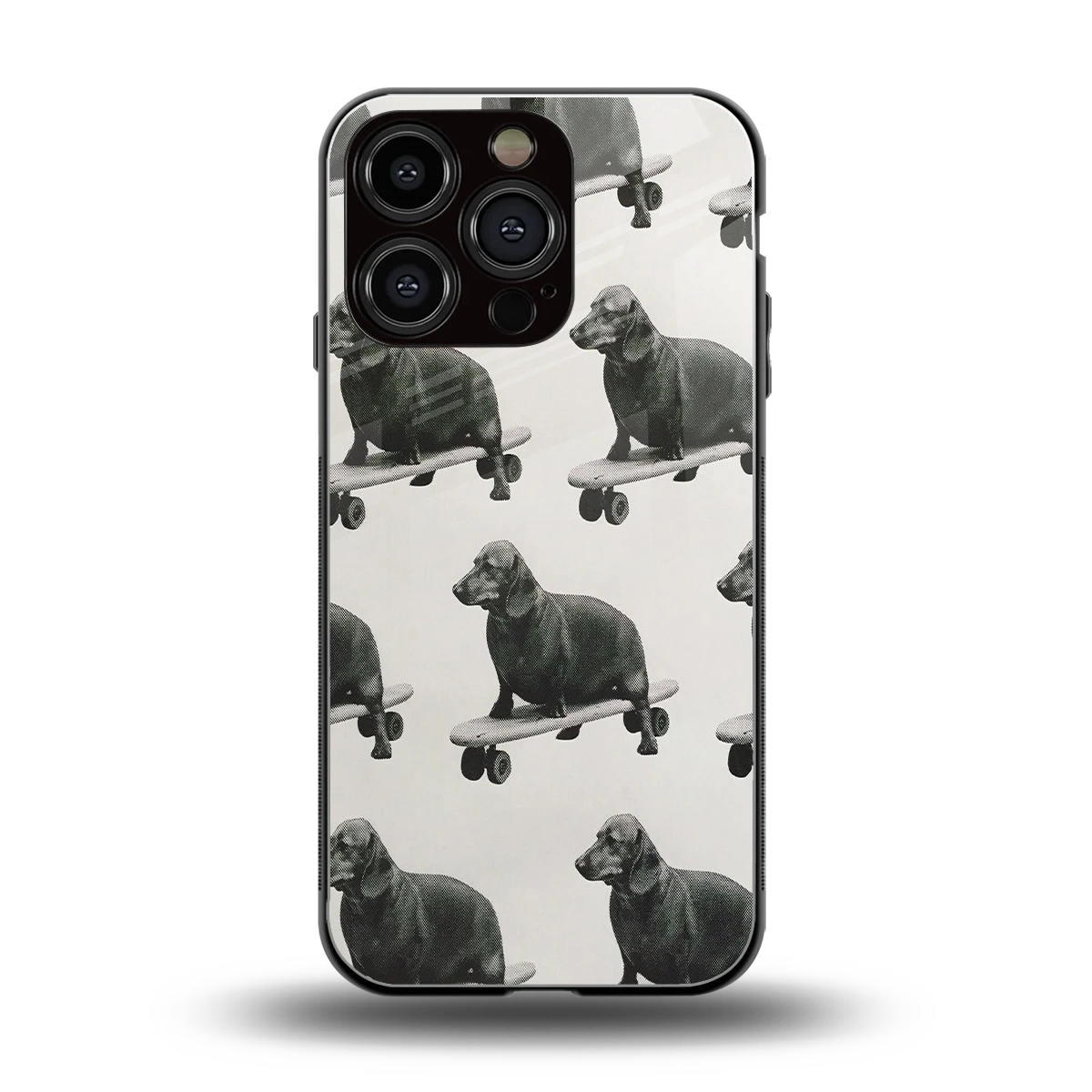 Pup Skater back phone cover | glass case for iphone 16 pro