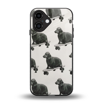 Pup Skater Phone Case for Iphone 16 | Glass Case
