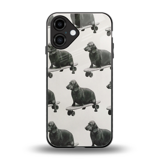 Pup Skater Phone Case for Iphone 16 | Glass Case