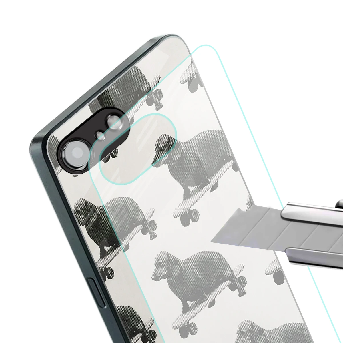 Pup Skater stylish phone case for iphone 16e | glossy glass and slim fit