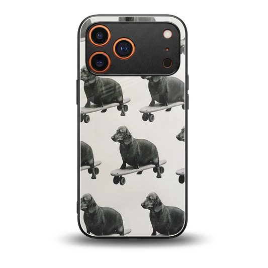 Pup Skater back phone cover | glass case for iphone 17 pro max