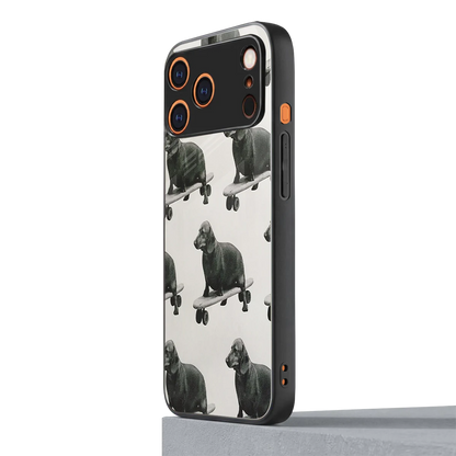 Pup Skater iphone 17 pro mobile cover | shockproof glass phone case