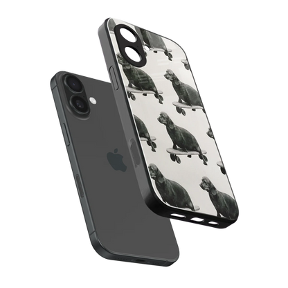 Pup Skater sleek iphone 17 cover with tempered glass back and TPU edges