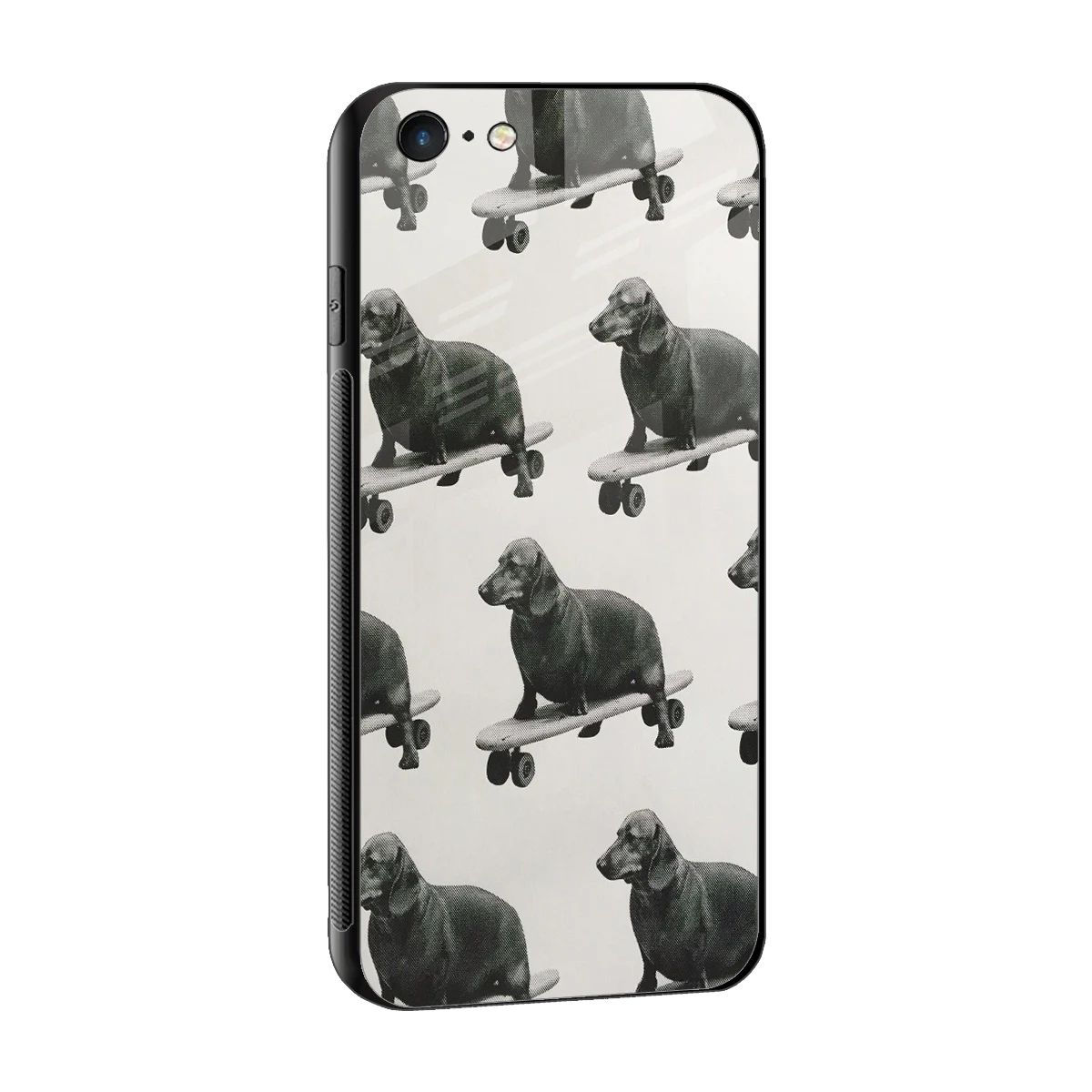 Pup Skater sleek iphone 6 cover with tempered glass back and TPU edges