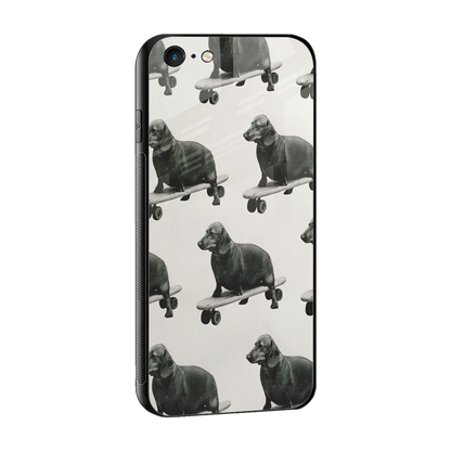 Pup Skater sleek iphone 6s cover with tempered glass back and TPU edges