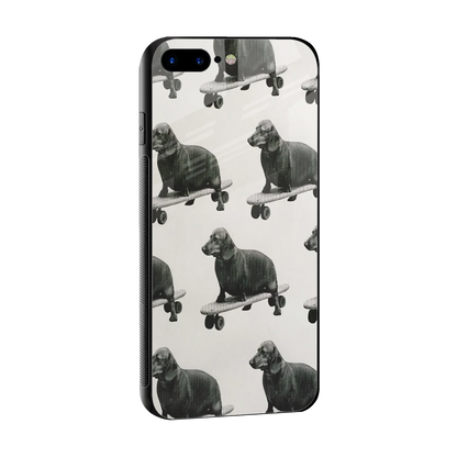 Pup Skater sleek iphone 8 plus cover with tempered glass back and TPU edges