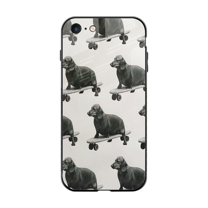 Pup Skater back phone cover | glass case for iphone 7