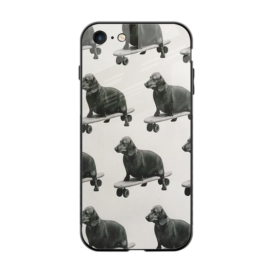 Pup Skater back phone cover | glass case for iphone 7
