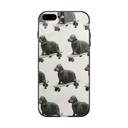Pup Skater back phone cover | glass case for iphone 8 plus