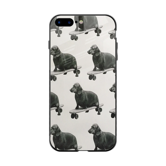 Pup Skater back phone cover | glass case for iphone 8 plus