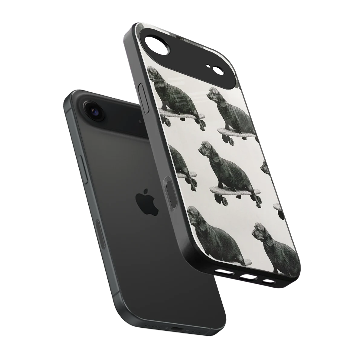 Pup Skater sleek iphone air cover with tempered glass back and TPU edges