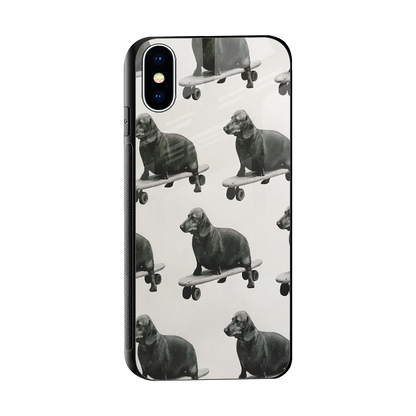 Pup Skater sleek iphone x cover with tempered glass back and TPU edges