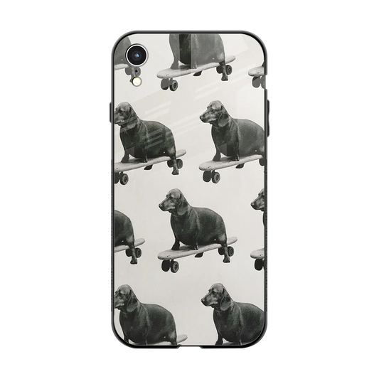 Pup Skater back phone cover | glass case for iphone xr