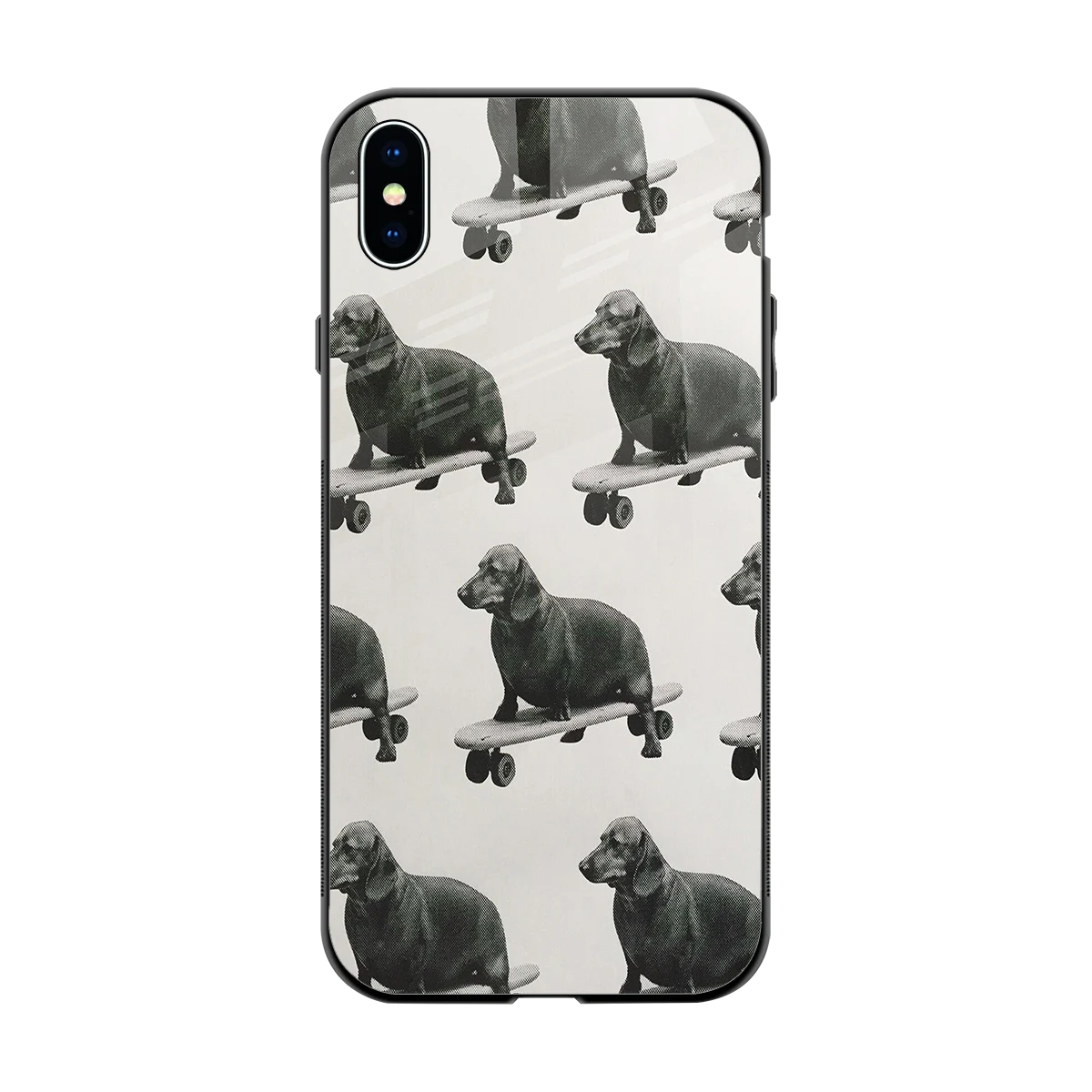 Pup Skater back phone cover | glass case for iphone xs max