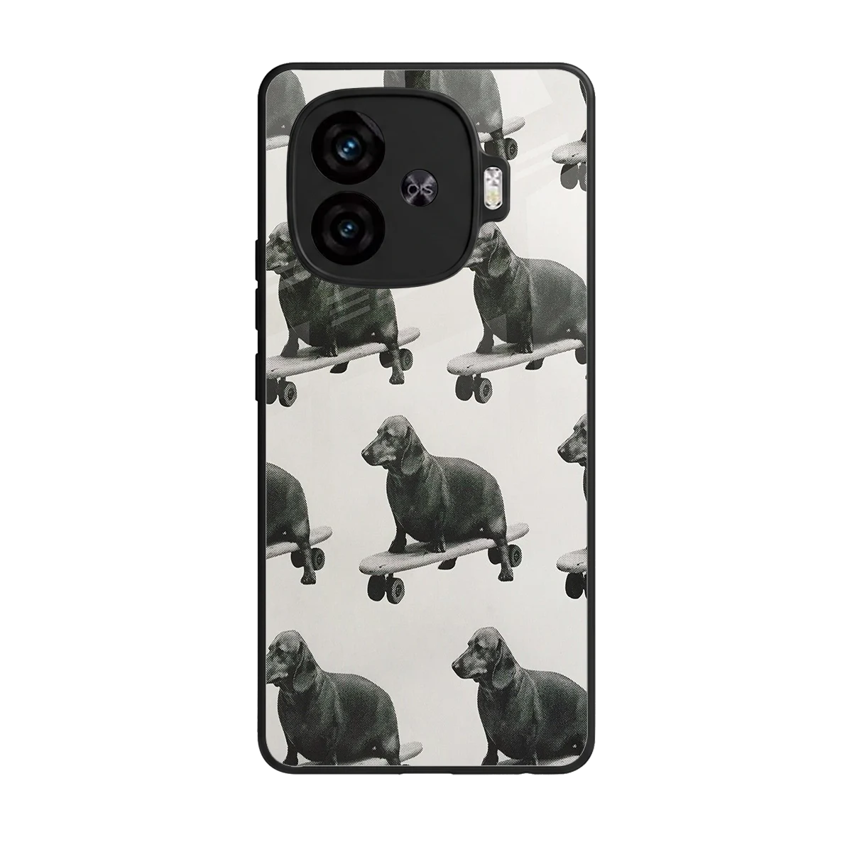 Pup Skater back phone cover | glass case for iqoo neo 10r 5g
