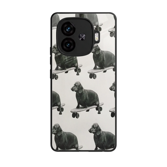 Pup Skater back phone cover | glass case for iqoo neo 10r 5g