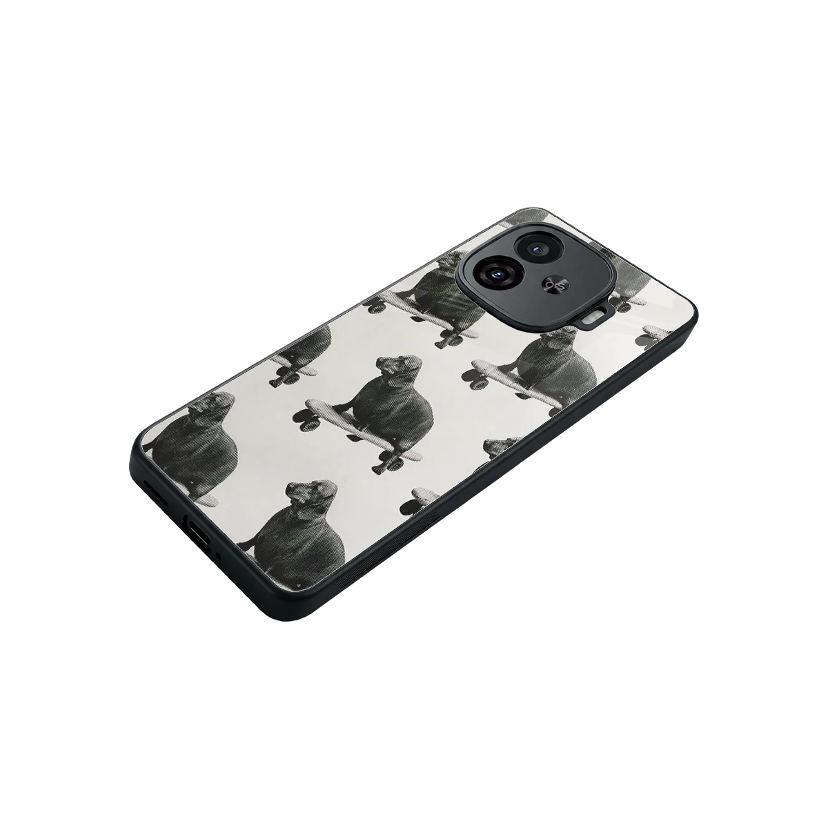 Pup Skater stylish phone case for iqoo neo 10r 5g | glossy glass and slim fit