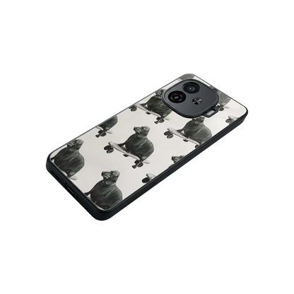 Pup Skater stylish phone case for iqoo neo 10r 5g | glossy glass and slim fit